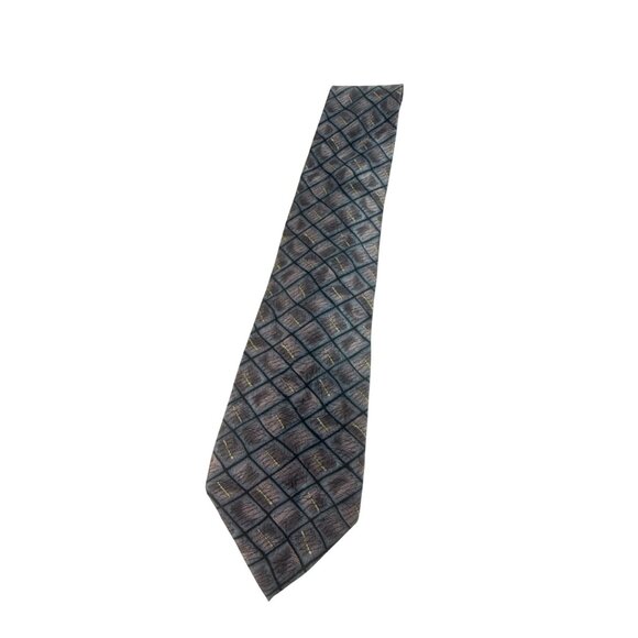 Jerry Garcia Silk Tie Blue Grey Abstract Pattern Necktie Mens Business Office - Picture 5 of 9